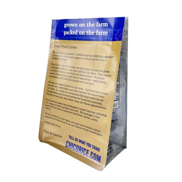 Custom Foil Lining Tab Zipper Flat Bottom Stand up Pouch Rice Packaging Pouch with Window - Image 3