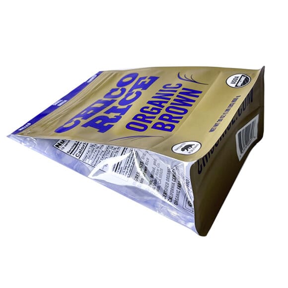 Custom Foil Lining Tab Zipper Flat Bottom Stand up Pouch Rice Packaging Pouch with Window - Image 4