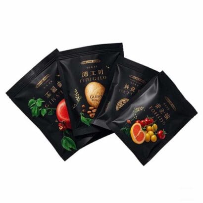 Custom Black Mylar Zip Lock Aluminum Foil Three Side Seal Pouch for Cookies & Food Packaging with Custom Printing