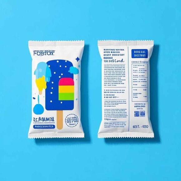 Wholesale Custom Logo Flat Bottom Pouches for Ice Cream & Popsicles | Triple Layer Barrier Mylar Resealable Hot Seal Bags for Chewing Gum & Snacks - Image 2