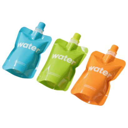 Custom Logo Printed Liquid Spout Pouches | 30ml–1L Portable Doypack Stand-Up Bags for Juice, Milk & Beer Packaging