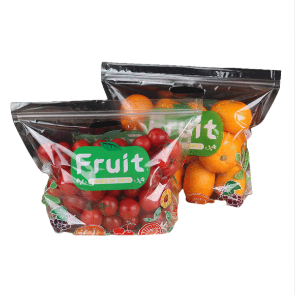 Custom PE Vent Bags for Fresh Fruit | Food Grade Eco-Friendly Zipper Pouches with Custom Logo for Produce Packaging - Image 4
