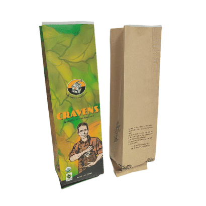 Custom Printed Moisture-Proof Quad Seal Side Gusset Coffee Bags with Valve | Composite Plastic Heat-Sealing Pouches for Coffee Beans