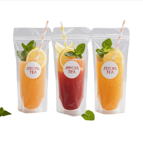 Wholesale Custom Transparent Ziplock Drink Bags | Reusable Cold & Frozen Beverage Pouches for Juice, Milk & Food Packaging - Image 5