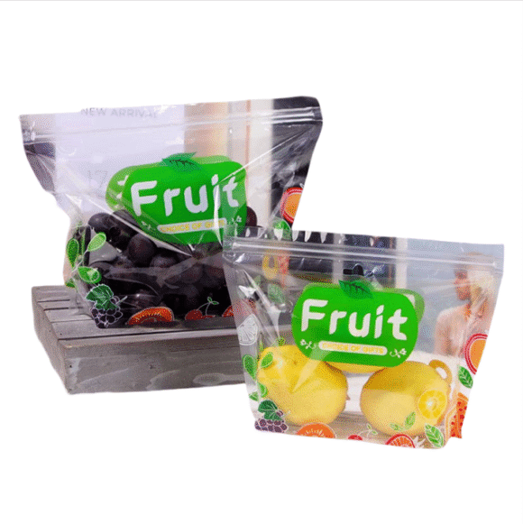 Custom PE Vent Bags for Fresh Fruit | Food Grade Eco-Friendly Zipper Pouches with Custom Logo for Produce Packaging - Image 3