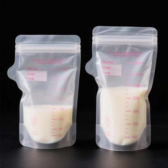 Custom BPA-Free Breast Milk Storage Bags | Food Grade Leak-Proof Pouches with Temperature Sensing Ring for Safe Milk Storage - Image 3