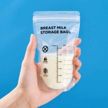Custom BPA-Free Breast Milk Storage Bags | Food Grade Leak-Proof Pouches with Temperature Sensing Ring for Safe Milk Storage