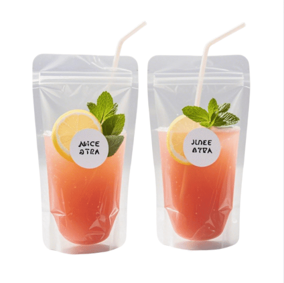 Wholesale Custom Transparent Ziplock Drink Bags | Reusable Cold & Frozen Beverage Pouches for Juice, Milk & Food Packaging - Image 6