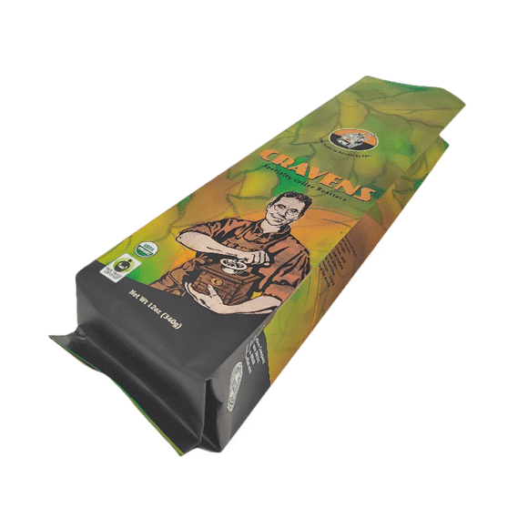 Custom Printed Moisture-Proof Quad Seal Side Gusset Coffee Bags with Valve | Composite Plastic Heat-Sealing Pouches for Coffee Beans - Image 4