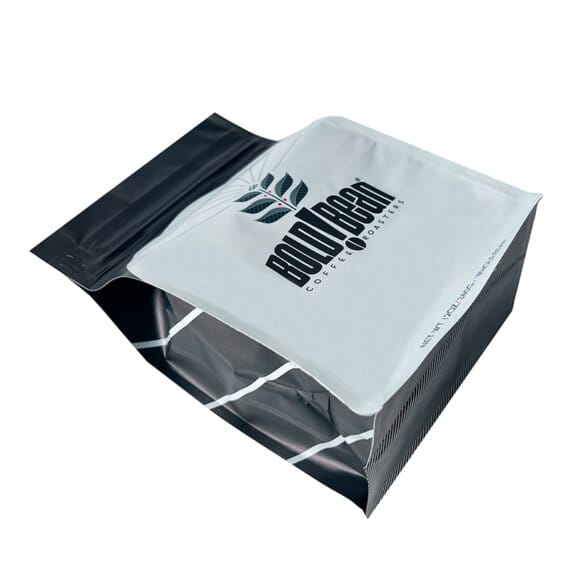 Custom Logo Printed Aluminum Foil Flat Bottom Stand up Pouch Coffee Bean Packaging Bag with Tab Zipper - Image 8