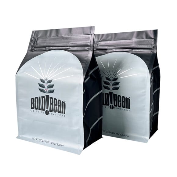 Custom Logo Printed Aluminum Foil Flat Bottom Stand up Pouch Coffee Bean Packaging Bag with Tab Zipper - Image 4