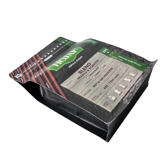 Custom Moisture Aluminum Foil Lining Flat Bottom Coffee Pouch Kraft Paper Stand up Zipper Packaging Bag - Image 6