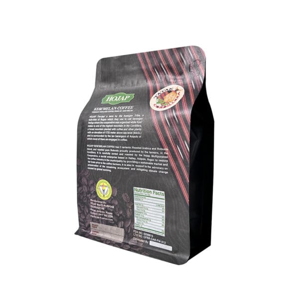 Custom Moisture Aluminum Foil Lining Flat Bottom Coffee Pouch Kraft Paper Stand up Zipper Packaging Bag - Image 3
