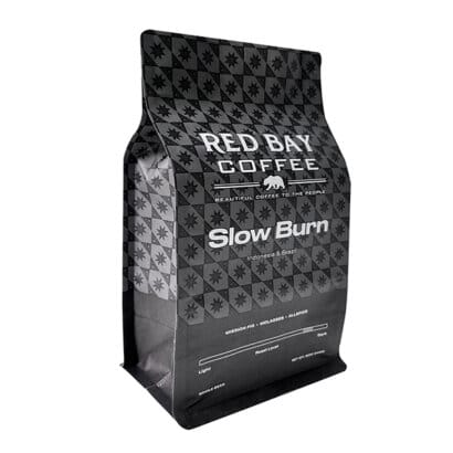 Custom Laminated Material Kraft Paper Flat Bottom Coffee Bags with Air Release Valve and Reusable Zipper
