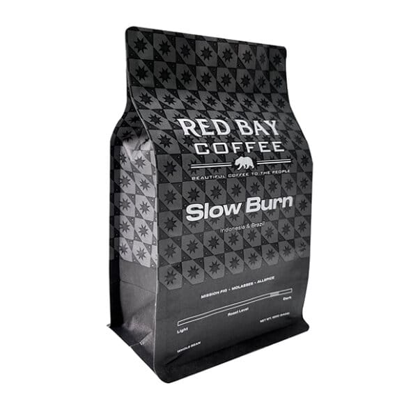 Custom Laminated Material Kraft Paper Flat Bottom Coffee Bags with Air Release Valve and Reusable Zipper
