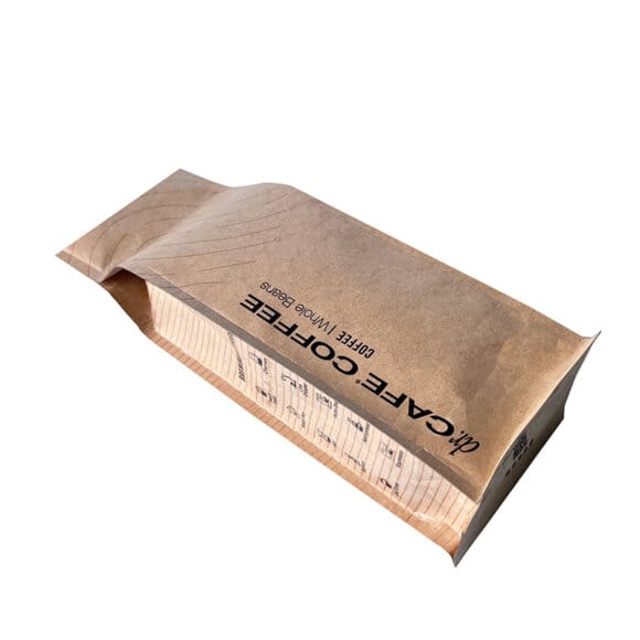 Custom Printed Foil Lined Kraft Paper Side Gusset Flat Bottom Coffee Beans Packaging Bags With One-way Valve - Image 3