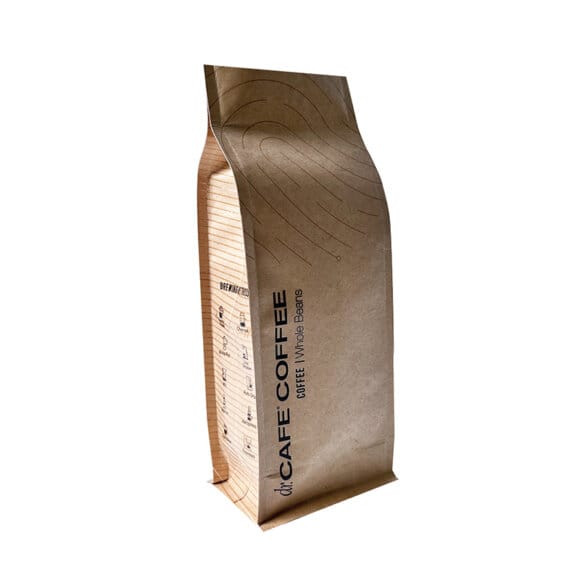 Custom Printed Foil Lined Kraft Paper Side Gusset Flat Bottom Coffee Beans Packaging Bags With One-way Valve - Image 6