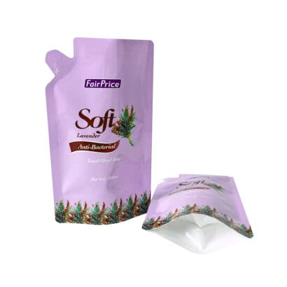 Custom Shaped Pouch Top Laundry Liquid Packaging Bags | Heat Sealing Stand Up Plastic Pouch with Recyclable Design | OEM Manufacturer
