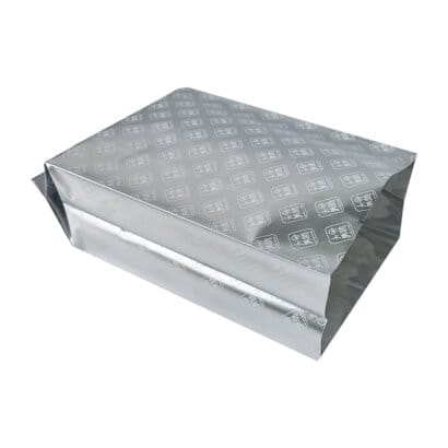 Custom Silver Aluminum Foil Packaging Bags | Quad Seal with Easy Tear Notch for Moisture Proof Protection | OEM/ODM