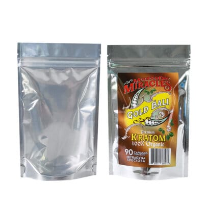 Custom Aluminum Foil Cannabis Packaging Pouches | One Side Clear Mylar Bags with Smell Proof Zipper & Child Resistant Features