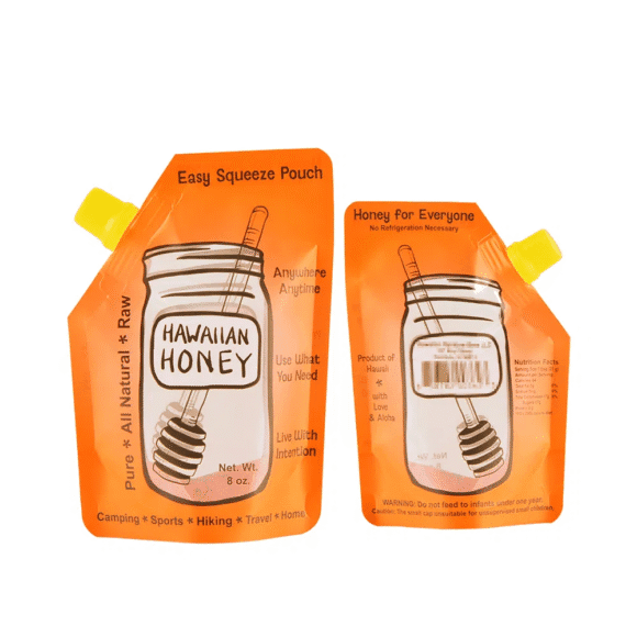 Custom Logo Printed Moisture Proof Aluminum Foil Lined Stand up Liquid Packaging Pouch with Spout - Image 4