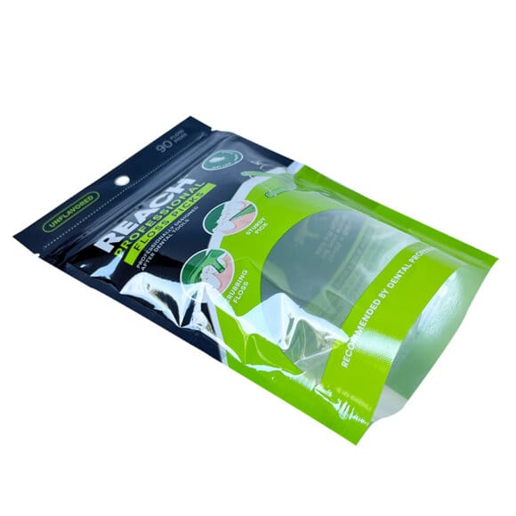 Stand up Pouch Manufacturers Custom Recyclable Dental Floss Packaging Pouches with Irregular Clear Window - Image 4