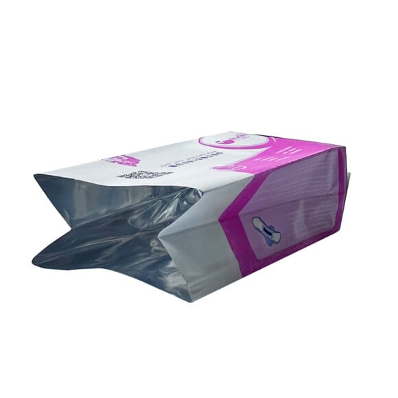 Customized Foil Lined Side Gusset Plastic Packaging Pouch For Female Soft Care Pad Sanitary Napkins Storage Packing Bag - Image 7