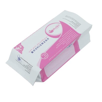 Customized Foil Lined Side Gusset Plastic Packaging Pouch For Female Soft Care Pad Sanitary Napkins Storage Packing Bag