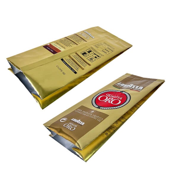 Custom Golden Aluminum Foil Coffee Packaging Bags | Side Gusset Stand Up Pouches with Degassing Valve for Coffee Beans & Powder | OEM Manufacturer - Image 6