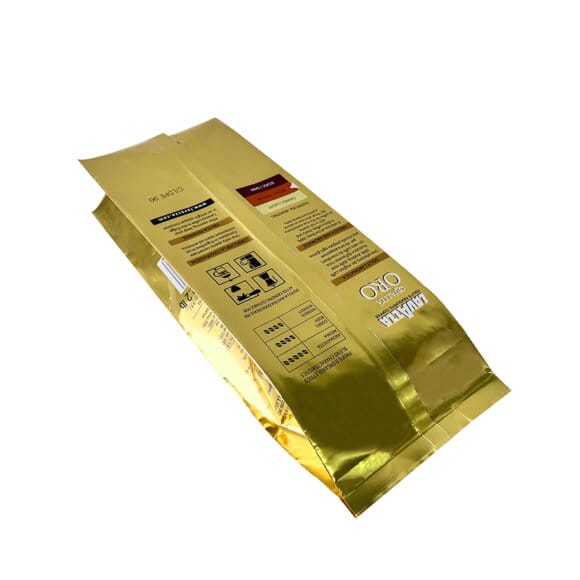 Custom Golden Aluminum Foil Coffee Packaging Bags | Side Gusset Stand Up Pouches with Degassing Valve for Coffee Beans & Powder | OEM Manufacturer - Image 8