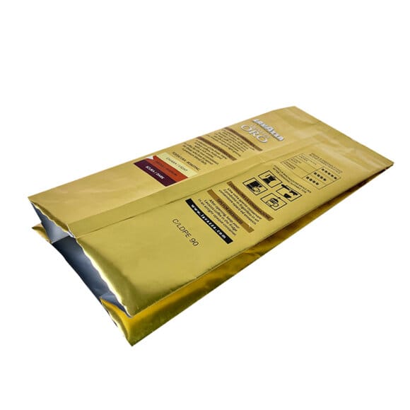Custom Golden Aluminum Foil Coffee Packaging Bags | Side Gusset Stand Up Pouches with Degassing Valve for Coffee Beans & Powder | OEM Manufacturer - Image 9