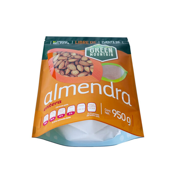 Custom Stand Up Bags for Food | Zip Lock Nuts Packaging with Irregular Clear Window | Reusable Moisture Proof Standing Pouch Manufacturer - Image 2