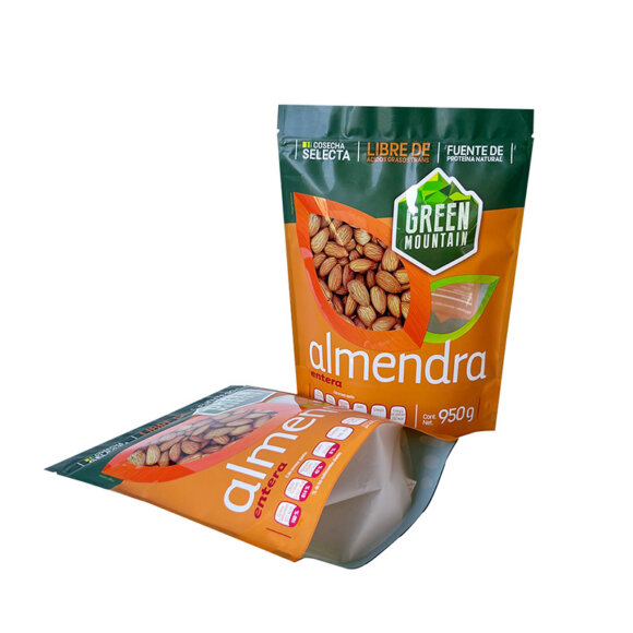 Custom Stand Up Bags for Food | Zip Lock Nuts Packaging with Irregular Clear Window | Reusable Moisture Proof Standing Pouch Manufacturer - Image 7