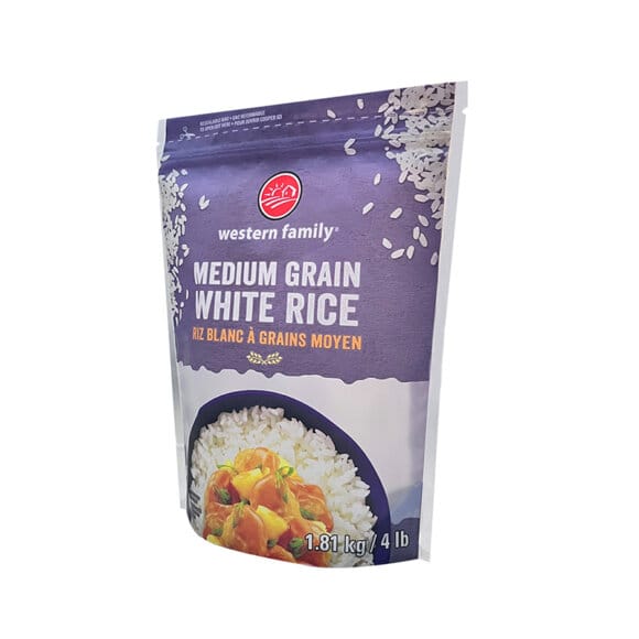 Custom Recyclable Stand Up Pouch for Rice Storage | Zipper Resealable Bag with Irregular Clear Window | Eco-Friendly OEM Packaging Manufacturer - Image 4