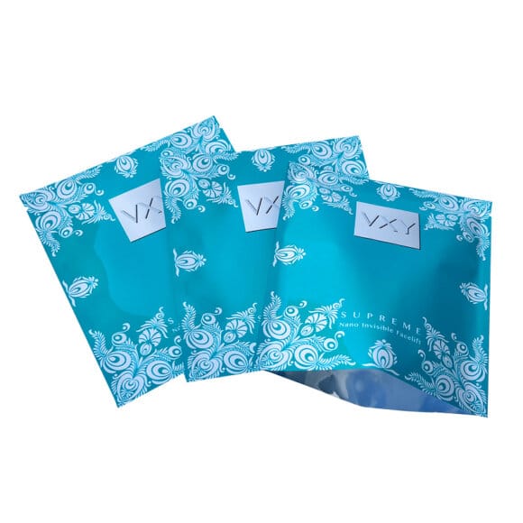 Custom Aluminum Foil Skincare Mask Packaging | Three Side Sealed Moisture Proof Flat Pouch Manufacturer | OEM Cosmetic Mask Bags - Image 2