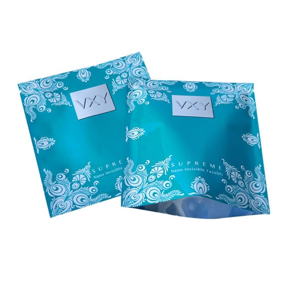 Custom Aluminum Foil Skincare Mask Packaging | Three Side Sealed Moisture Proof Flat Pouch Manufacturer | OEM Cosmetic Mask Bags - Image 3