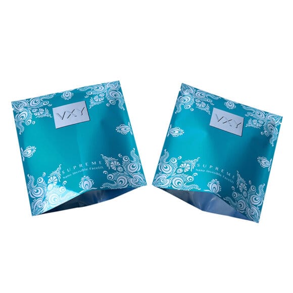 Custom Aluminum Foil Skincare Mask Packaging | Three Side Sealed Moisture Proof Flat Pouch Manufacturer | OEM Cosmetic Mask Bags - Image 5
