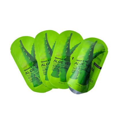 Custom Oval Shaped Aloe Vera Gel Packaging | Irregular Shaped Foil Mylar Pouches for Skin Care Products | Unique OEM Packaging Manufacturer