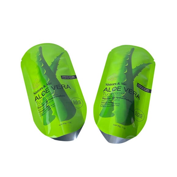 Custom Oval Shaped Aloe Vera Gel Packaging | Irregular Shaped Foil Mylar Pouches for Skin Care Products | Unique OEM Packaging Manufacturer - Image 7