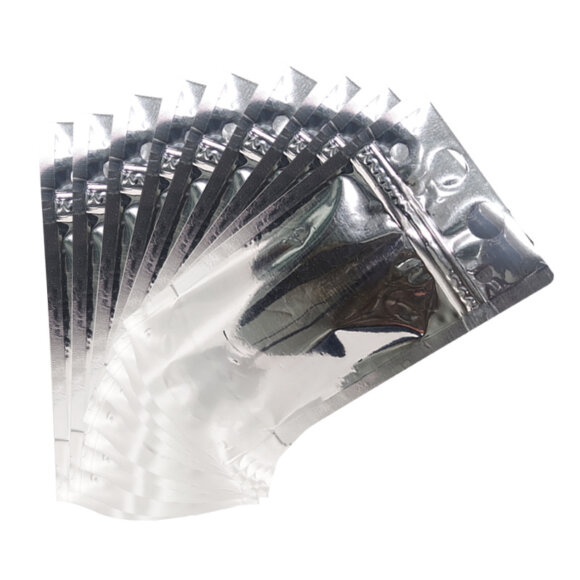 Glossy Silver Finish Food Grade Resealable Smell Proof Stand Up Pouch | Aluminized Plated Zippered Bag for Dried Food Packaging - Image 4