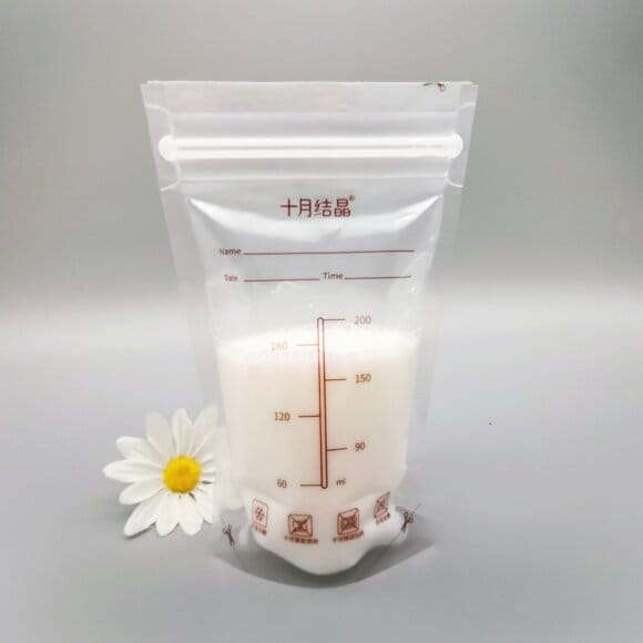 Custom Food Grade BPA Free Freezer Baby Silicone Food Pouch Reusable Cooler Thermal Insulated Fresh Breast Milk Storage Bag - Image 4