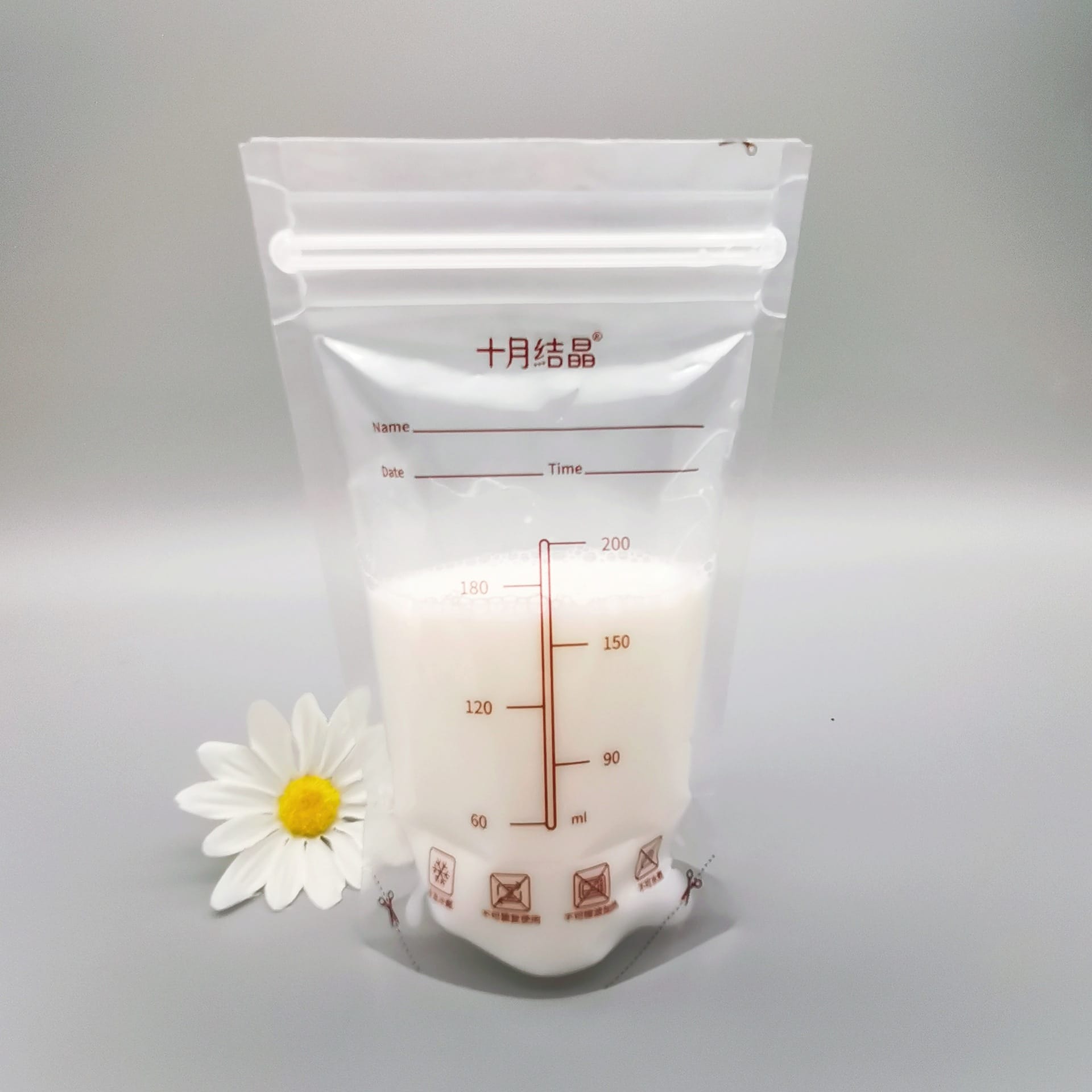 Custom Food Grade BPA Free Freezer Baby Silicone Food Pouch Reusable Cooler Thermal Insulated Fresh Breast Milk Storage Bag - Image 4