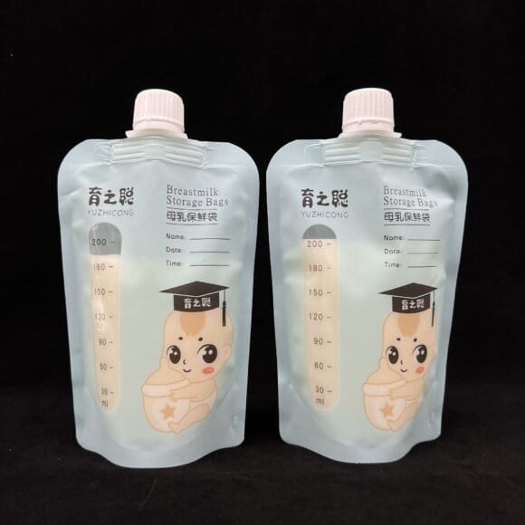 Custom BPA-Free Breast Milk Packaging Bag High Quality Doypack Breast Milk Cooler Storage Bag