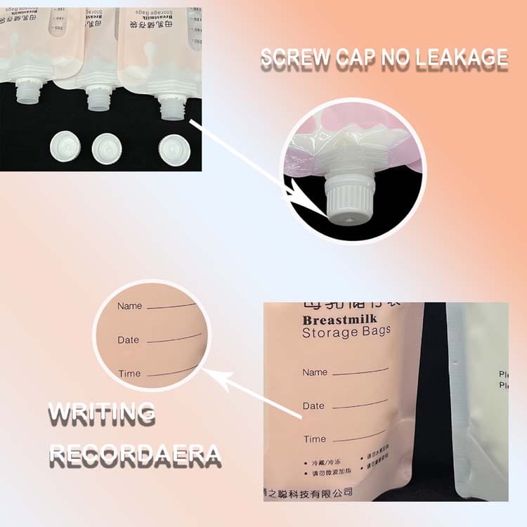 Custom BPA-Free Breast Milk Packaging Bag High Quality Doypack Breast Milk Cooler Storage Bag - Image 5