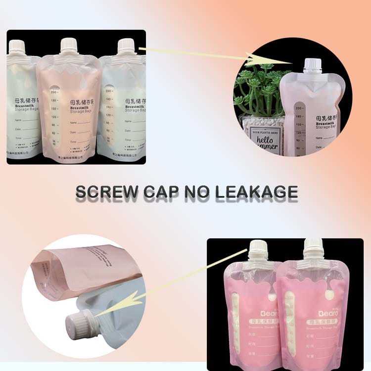 Custom BPA-Free Breast Milk Packaging Bag High Quality Doypack Breast Milk Cooler Storage Bag - Image 6