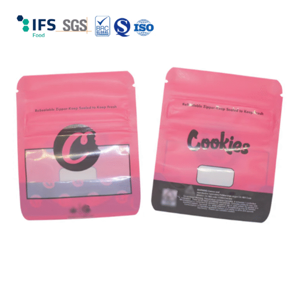 Custom Logo Printed Doypack Smell Proof Child-Resistant Stand Up Pouch | Matte Finish Ziplock Mylar Bags for Secure Product Packaging - Image 5