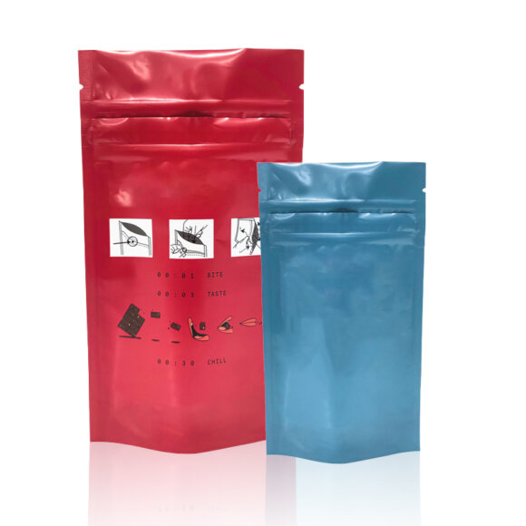 Custom Child Resistant Stand Up Pouch Black Mylar Bags | Child Proof Zipper Cali Bags 3.5g 28g | Safety Compliant Packaging Manufacturer - Image 9