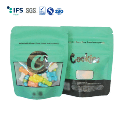 Custom Logo Printed Doypack Smell Proof Child-Resistant Stand Up Pouch | Matte Finish Ziplock Mylar Bags for Secure Product Packaging