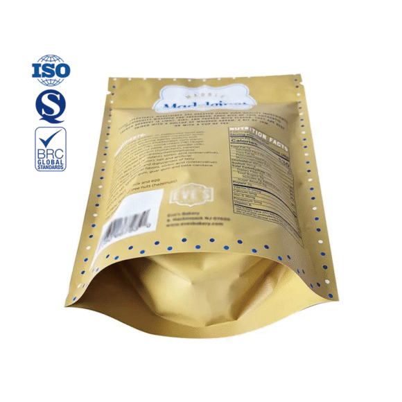 Custom Printed Food Grade Doypack Pouch | Ziplock Aluminum Foil Stand Up Plastic Mylar Bag for Biscuit Snack Cookie Packaging | Multi-Layer Barrier Protection - Image 3