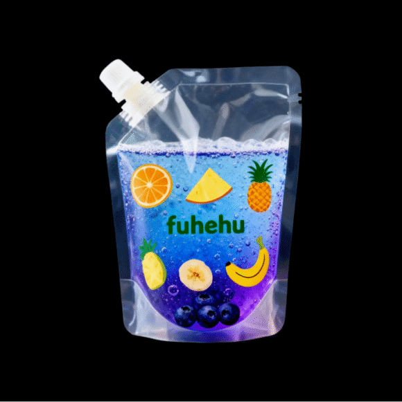 Custom Logo Food Grade Transparent Liquid Beverage Bags | Plastic Juice Packaging Spout Pouches for Milk Honey Tomato Sauce | Leak-Proof Drink Packaging - Image 2